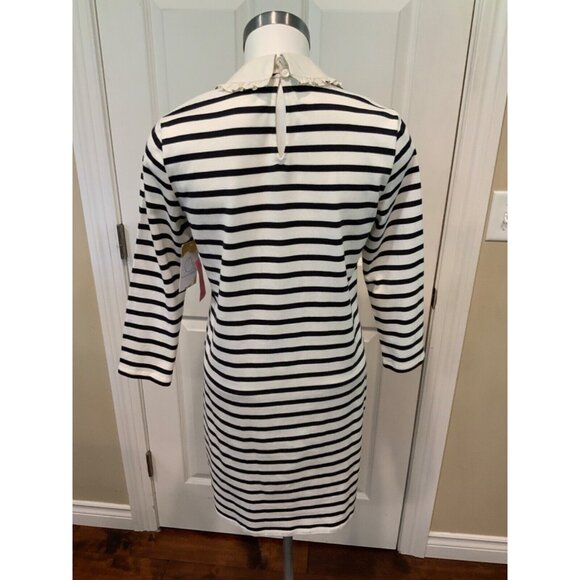 Kate Spade Navy Blue & White French Cream Striped Collared Dress, Size XS, NWT! - Picture 5 of 8